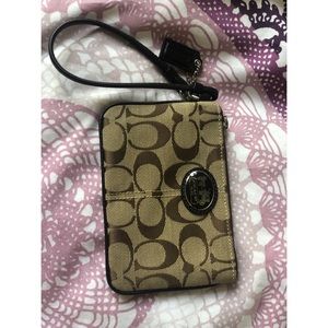 Coach, Wristlet, Brown Large Monogram, Never Used